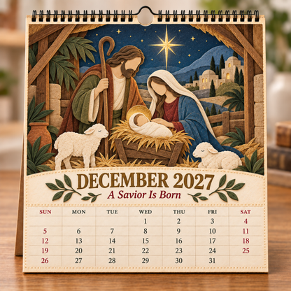 ✝️ 2027 A Year With Jesus Wall Calendar