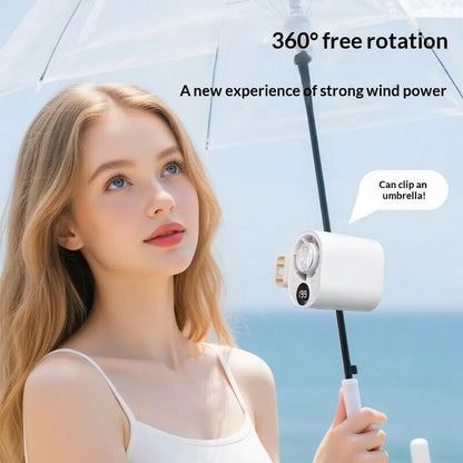 Portable car LCD fan with 360°