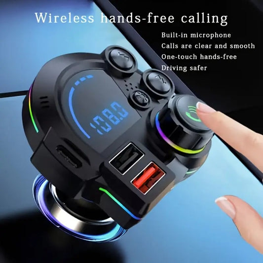 🚗🔊30W Type-C Car Charger & Bluetooth 5.3 FM Transmitter