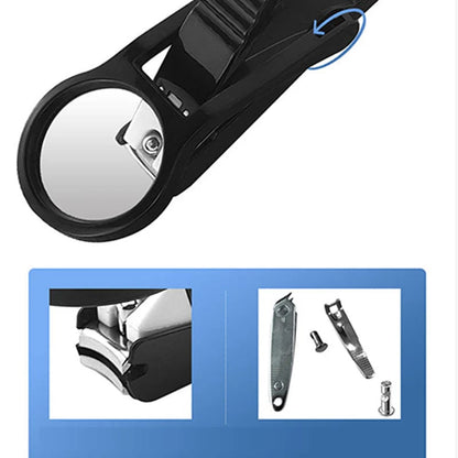 🔥Splash-Proof Nail Clipper with Magnifying Glass