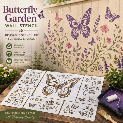 🔥Last Day 50% OFF - 🌿Garden Bloom Wall Stencil Kit | DIY Garden Painting Templates for Every Space