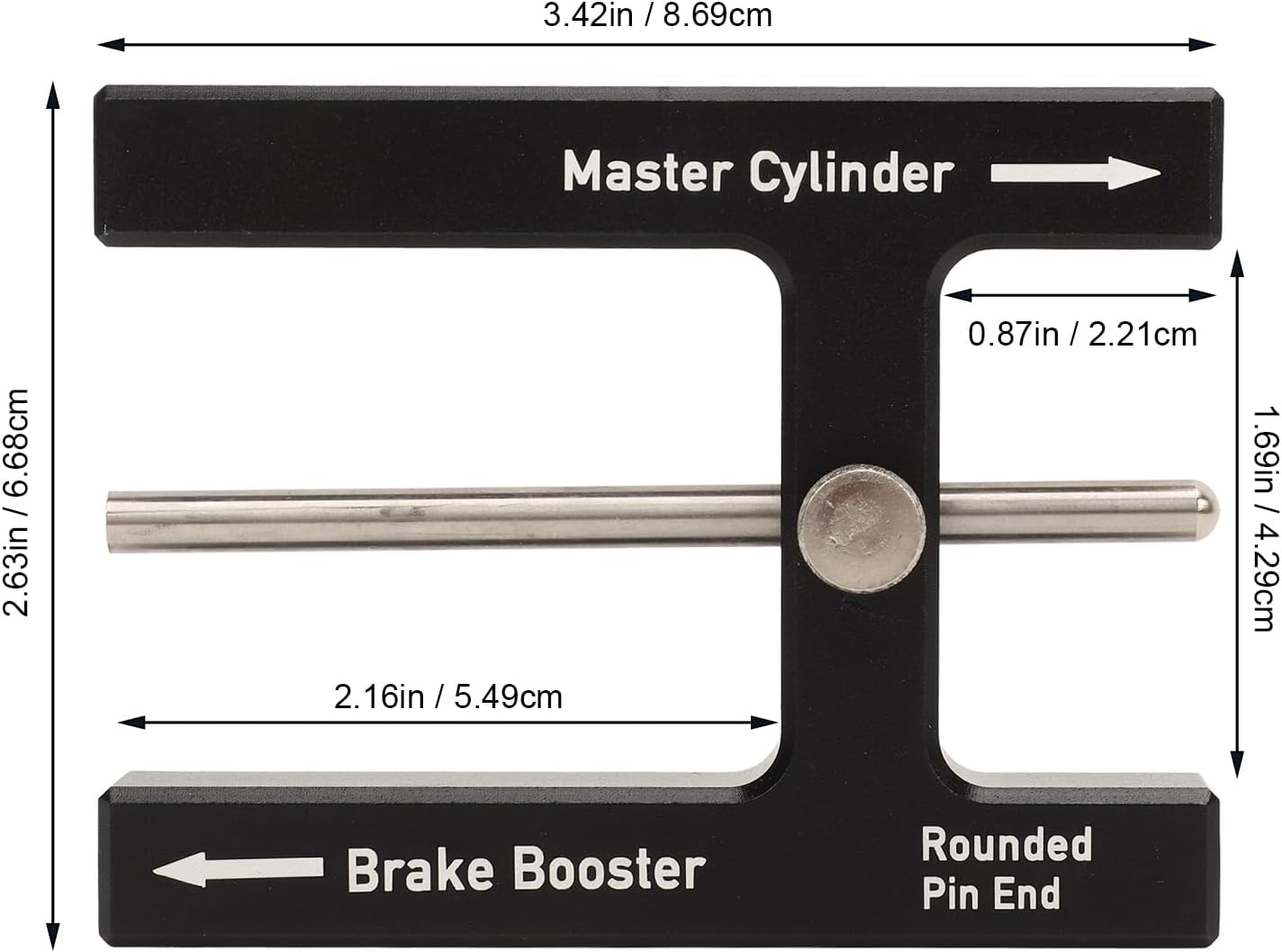 Premium Aluminum Brake Booster Push Rod Adjuster with Length Gauge