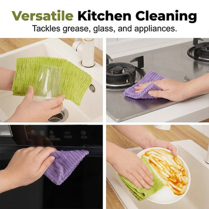 🏆LAST DAY SALE 60% OFF✨🧼Single Pack Tear-Off Plush Household Cleaning Cloth Roll, Absorbent Wiping Towel Suitable