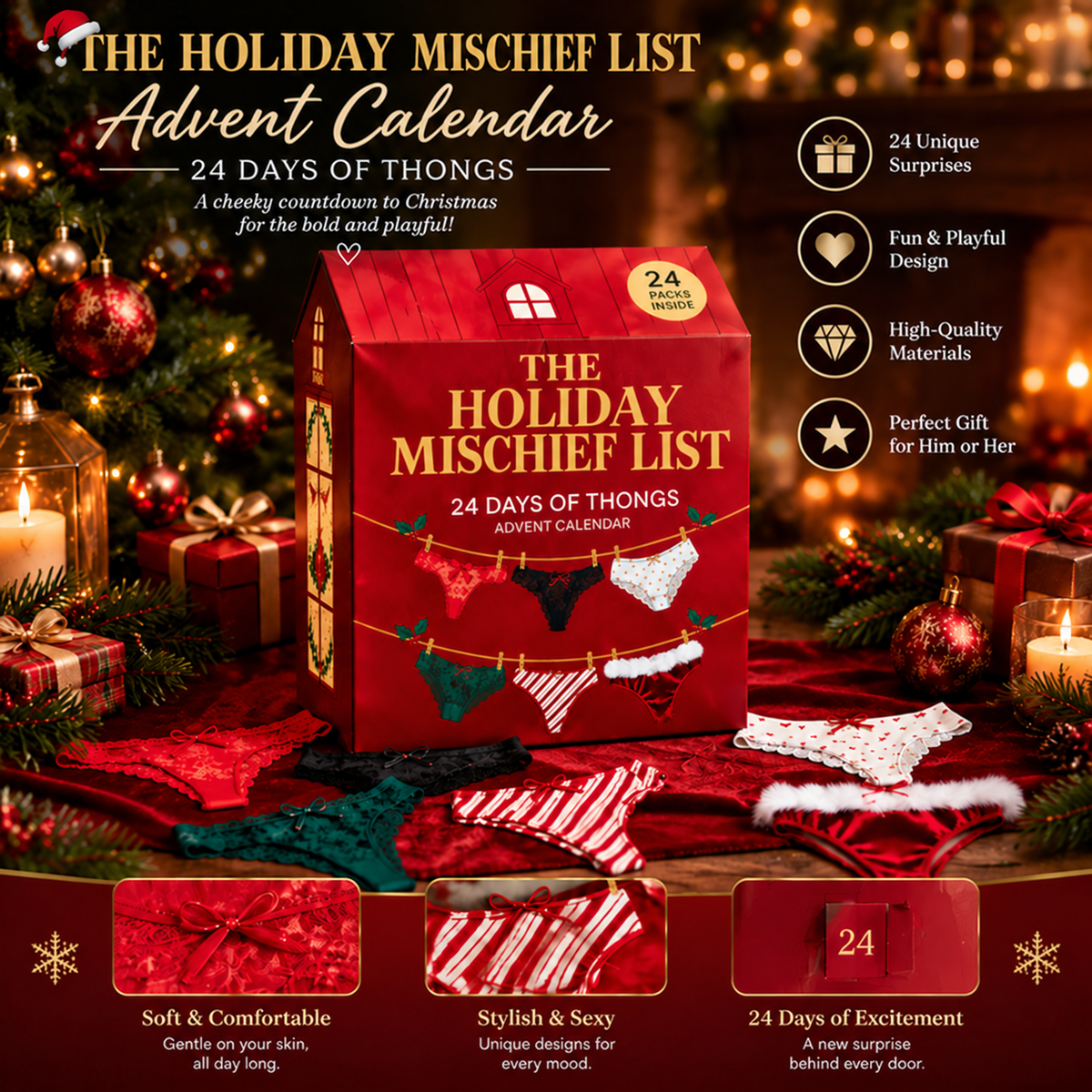 🎁 24 Days of Temptation™ – Luxury Lingerie Advent Calendar for Someone Special🔥