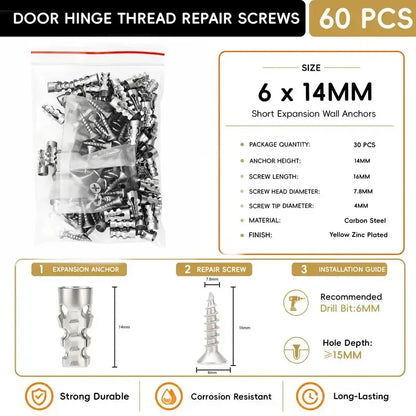 🛠️🔩Self Drilling Drywall Anchors with Screws Kit🪨 Easy Install Wall Fixing Accessories