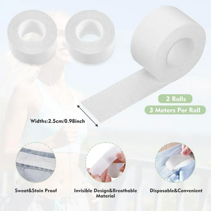🔥2 Rolls Invisible Sweat Pads & Collar Protectors for Shirts – Unisex Sweat Guard