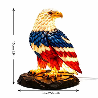 🦅🌙U.S. 250th Eagle Stained Glass Table Lamp✨