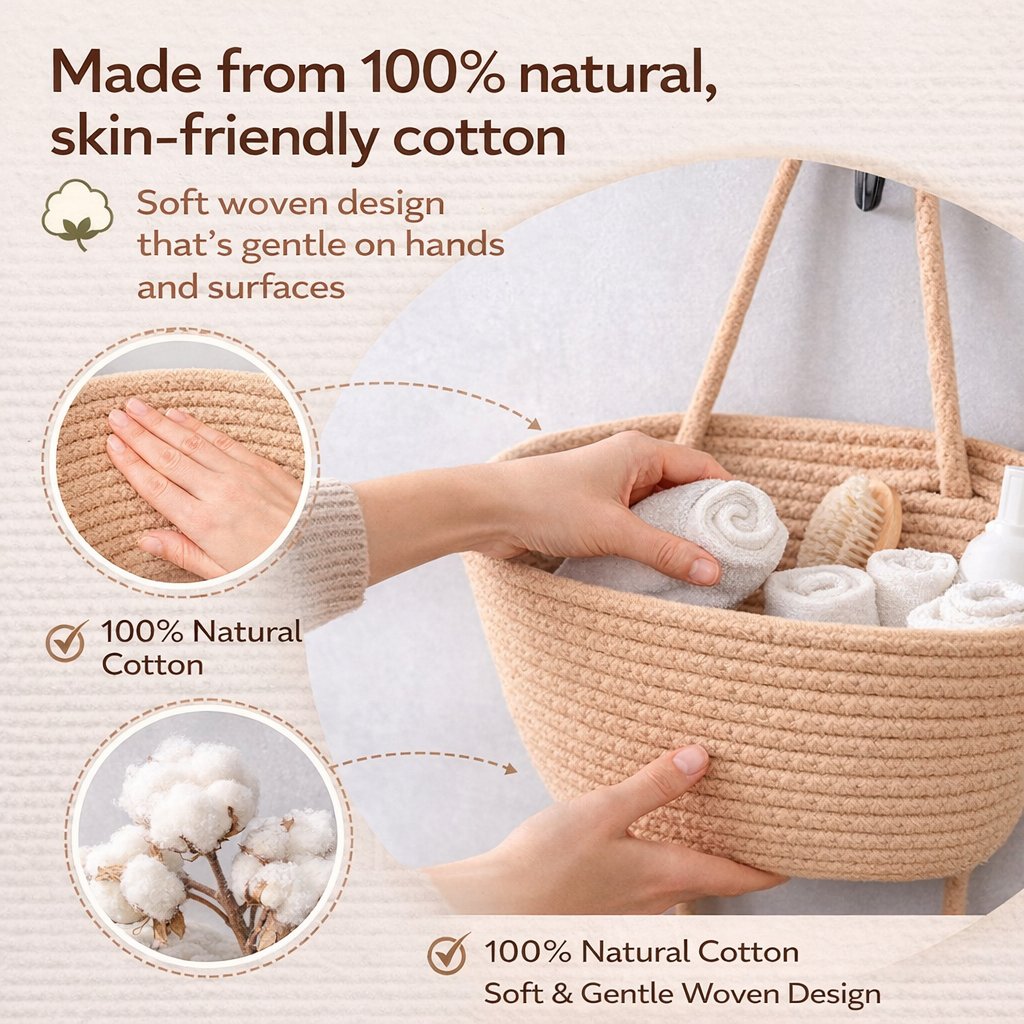 💥🏆Woven cotton 3-Tier Over the Door Basket, Wall-Mounted Jute Storage Organizer