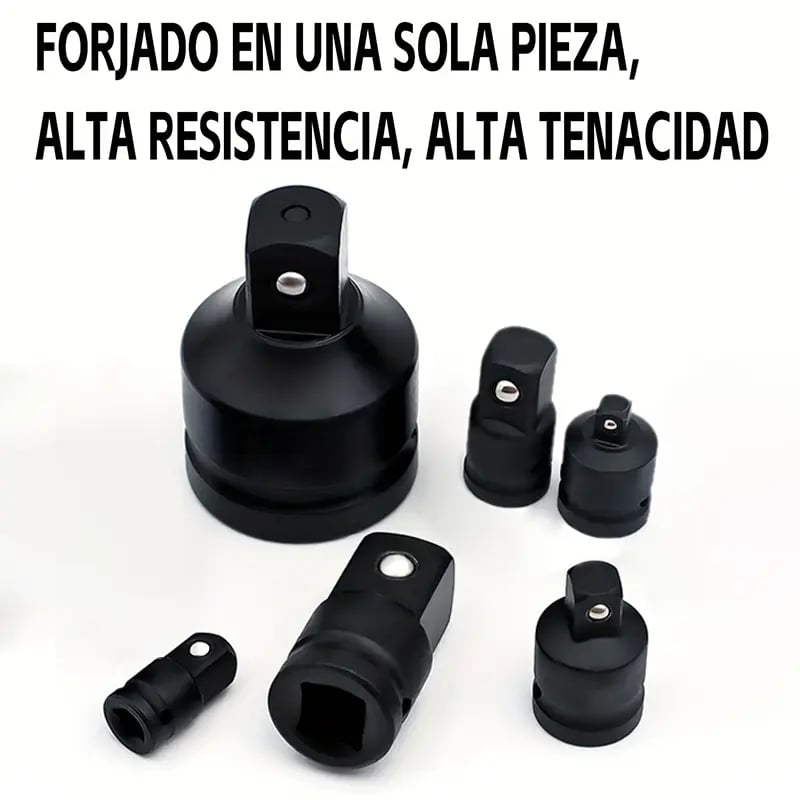 6-Piece Impact Socket Adapter Set | Cr-V Steel SAE Adapter Conversion Kit