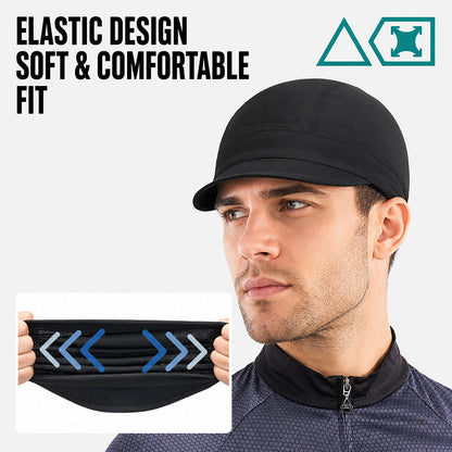 Quick-Dry Breathable Skull Cap – Cycling Helmet Liner with Sun Visor