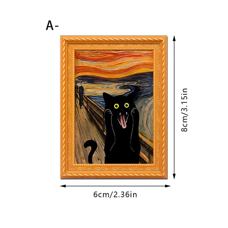 🔥Funny Cat Fridge Magnet - Vintage Art Frame🌳Buy1 Get 1 Free(2 pcs)