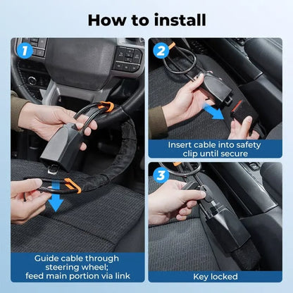 🔥Steering Wheel Lock Seat Belt