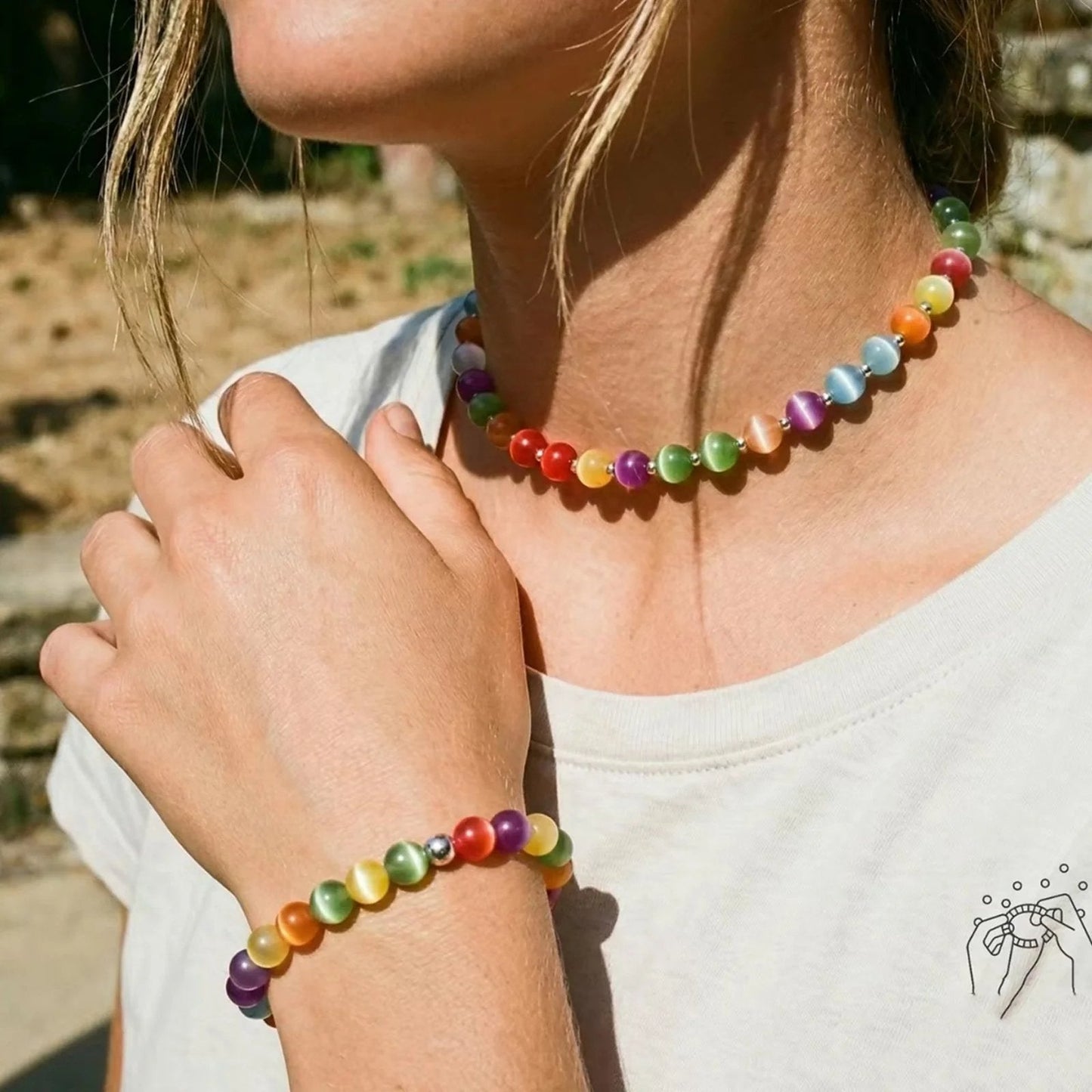 🌈 Dopamine UV-Reactive Beaded Jewellery Collection