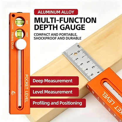 🛠️Multifunctional Marking Level Ruler