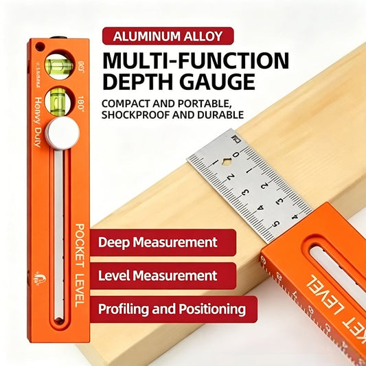 🛠️Multifunctional Marking Level Ruler