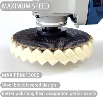🔥 5-Inch Wool Felt Polishing Flap Disc Set for Angle Grinders