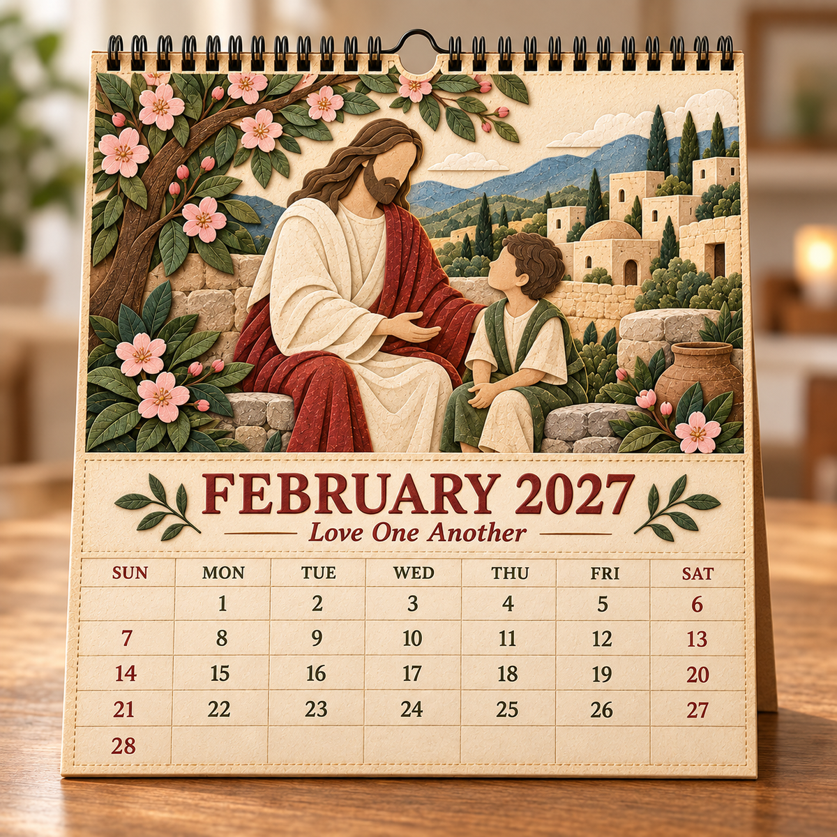 ✝️ 2027 A Year With Jesus Wall Calendar