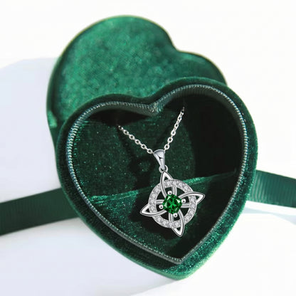 Mystical Birthstone Witches Knot Necklace – Natural Crystal🔮💞Protect Your Loved Ones