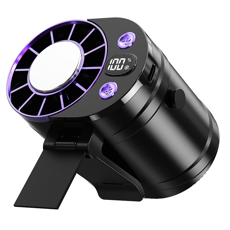 Portable car LCD fan with 360°