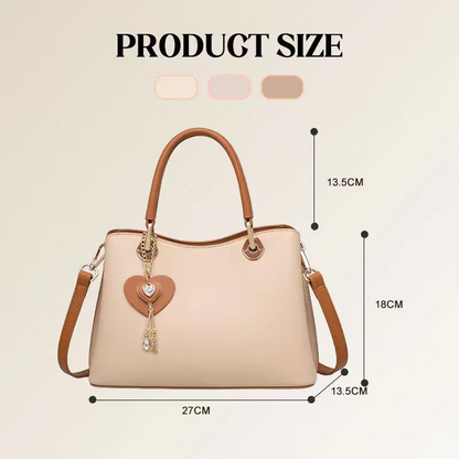 🔥Elegant Women's Tote Bag With Shining Heart Charm