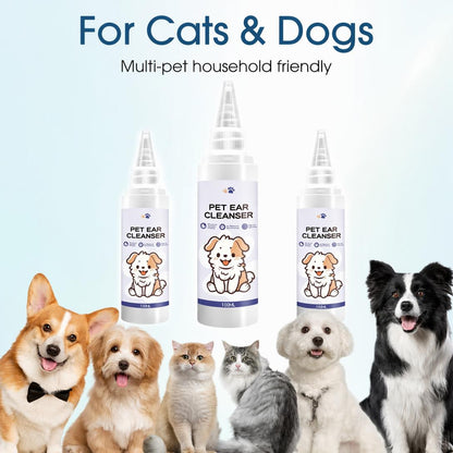 🐶🐱 Ear cleaner, Relieves itching in dogs & cats