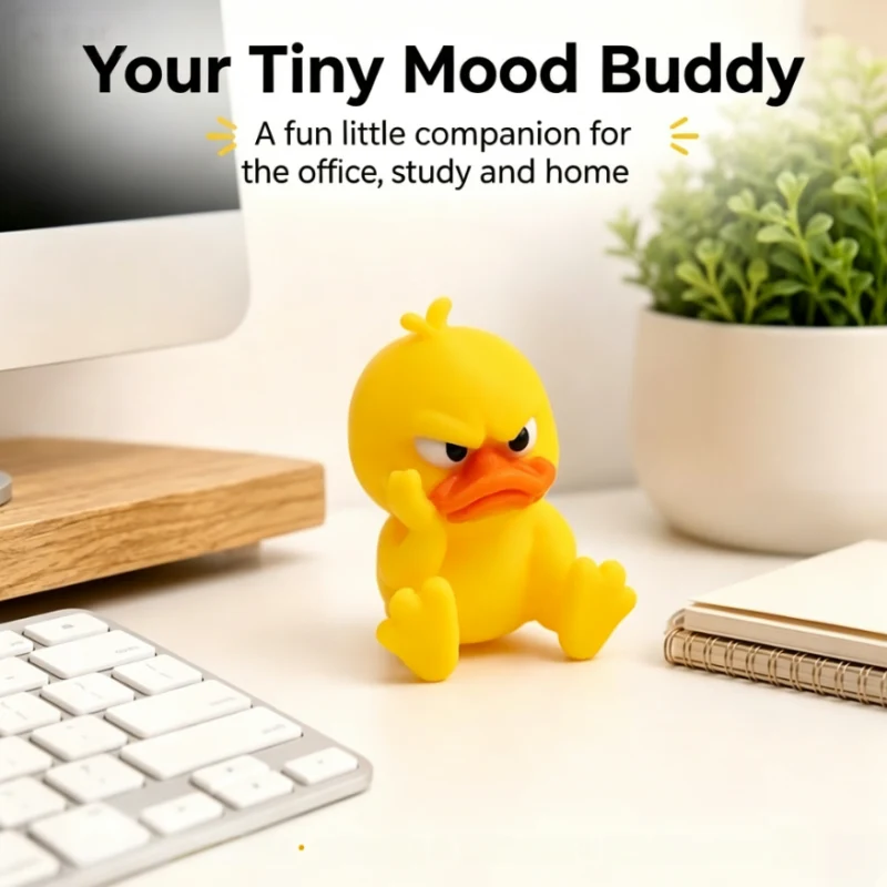 Quacko Angry Duck Collection – Sarcastic Desk Figurines, Funny Decor for Office Workspace & Home Shelves