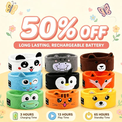 🏆🎧 Kids’ Animal Bluetooth Sleep Headband Headphones