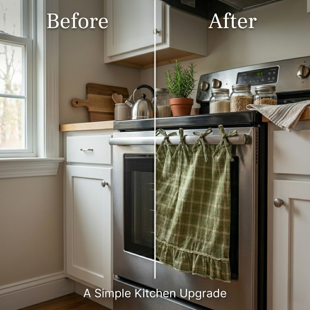 👗🔥 Handmade Farmhouse Oven Skirt - Artisan Kitchen Collection