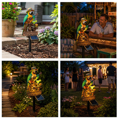 🦜 Solar-Powered Parrot Garden Light – “Wastin' Away Again”