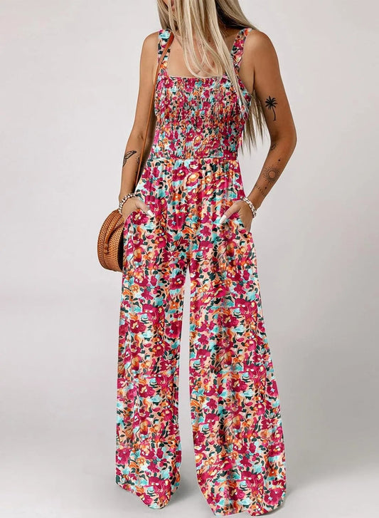 💕Women’s Casual Print Sleeveless Overalls Jumpsuits With Pockets