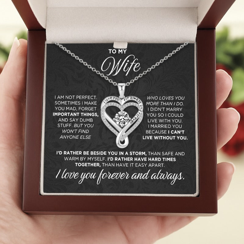Sparkling Intertwined Heart Necklace