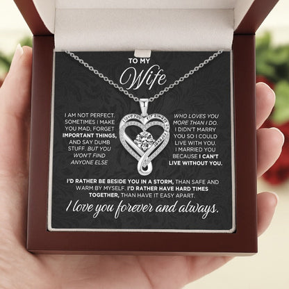 Sparkling Intertwined Heart Necklace