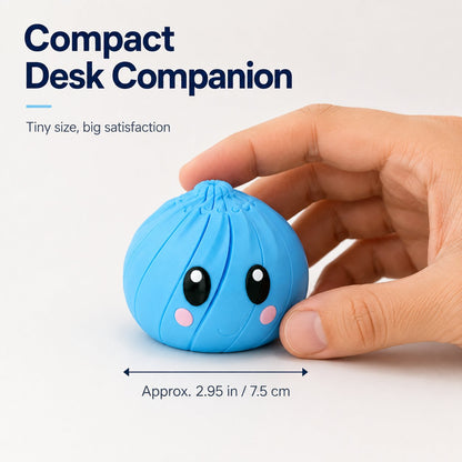 🌀 3D Printed Telescopic Fidget Dumpling - Cute Kawaii Collapsible Spiral Desk Toy & Stress Reliever
