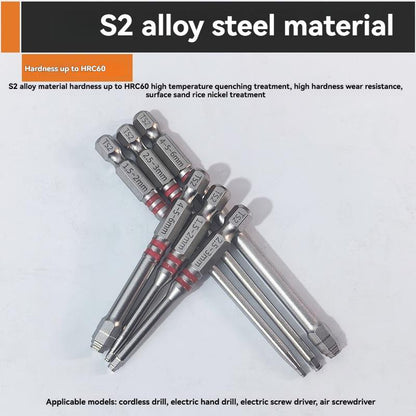 6PCS S2 Alloy Steel Magnetic Screwdriver Bits Set – Pagoda Hex Shank Drill Bit Set