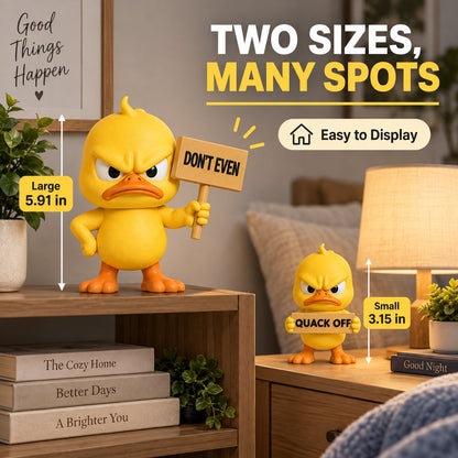 Quacko Angry Duck Collection – Sarcastic Desk Figurines, Funny Decor for Office Workspace & Home Shelves