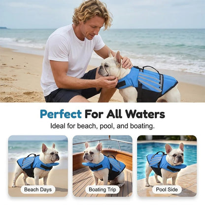 🥳2026 HOT SALE🐕👼 Reflective Angel Wing Dog Life Jacket – High‐buoyancy, quick‐rescue handle & breathable mesh. Reflective strips for evening swims🌊
