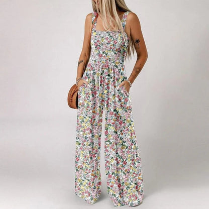 💕Women’s Casual Print Sleeveless Overalls Jumpsuits With Pockets