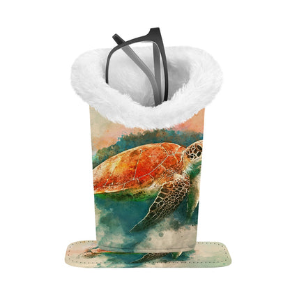 Eyeglasses Holder with Soft Furry Lining and Magnetic Base