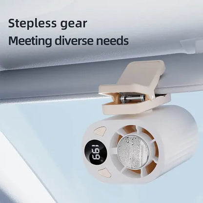 Portable car LCD fan with 360°