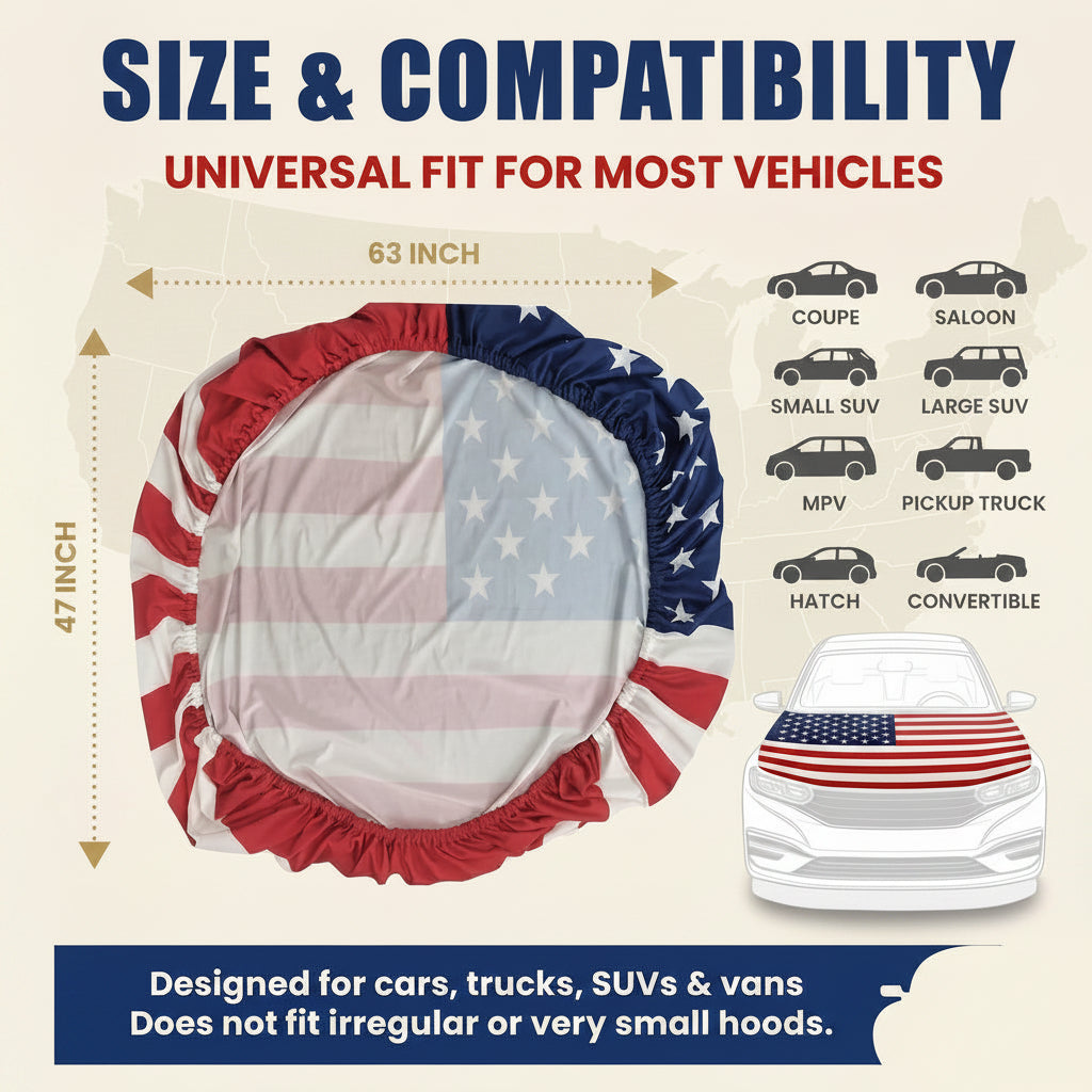 🎉4th Of July Flash Sale 65K+🔥American Car Hood Flag🦅