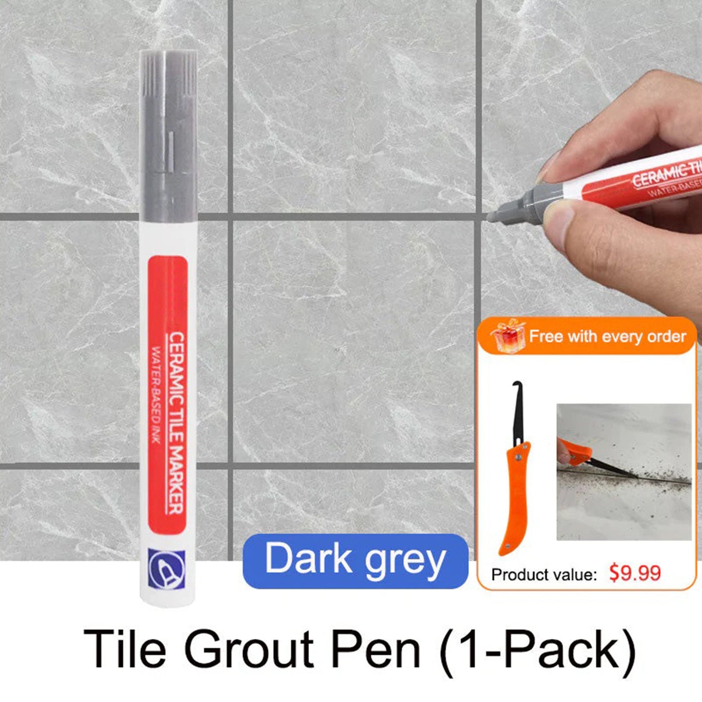🔥Anti-mould and waterproof joint pen for ceramic tiles
