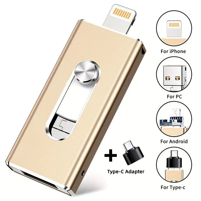 🌟High-capacity 3-in-1 USB flash drive