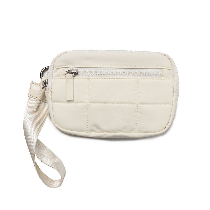 Wristband Travel Wallet Wristlet Nylon Quilted Purse Women Credit Card Holder