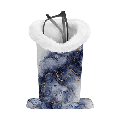 Eyeglasses Holder with Soft Furry Lining and Magnetic Base