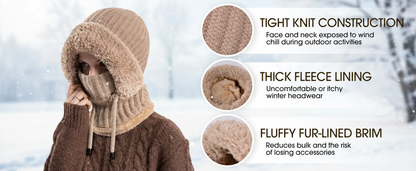 Stay Cozy and Stylish This Winter ❄️✨3 in 1 Beanie Hat For Women