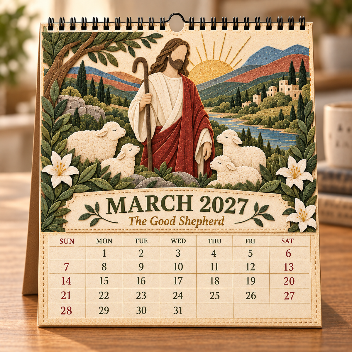 ✝️ 2027 A Year With Jesus Wall Calendar