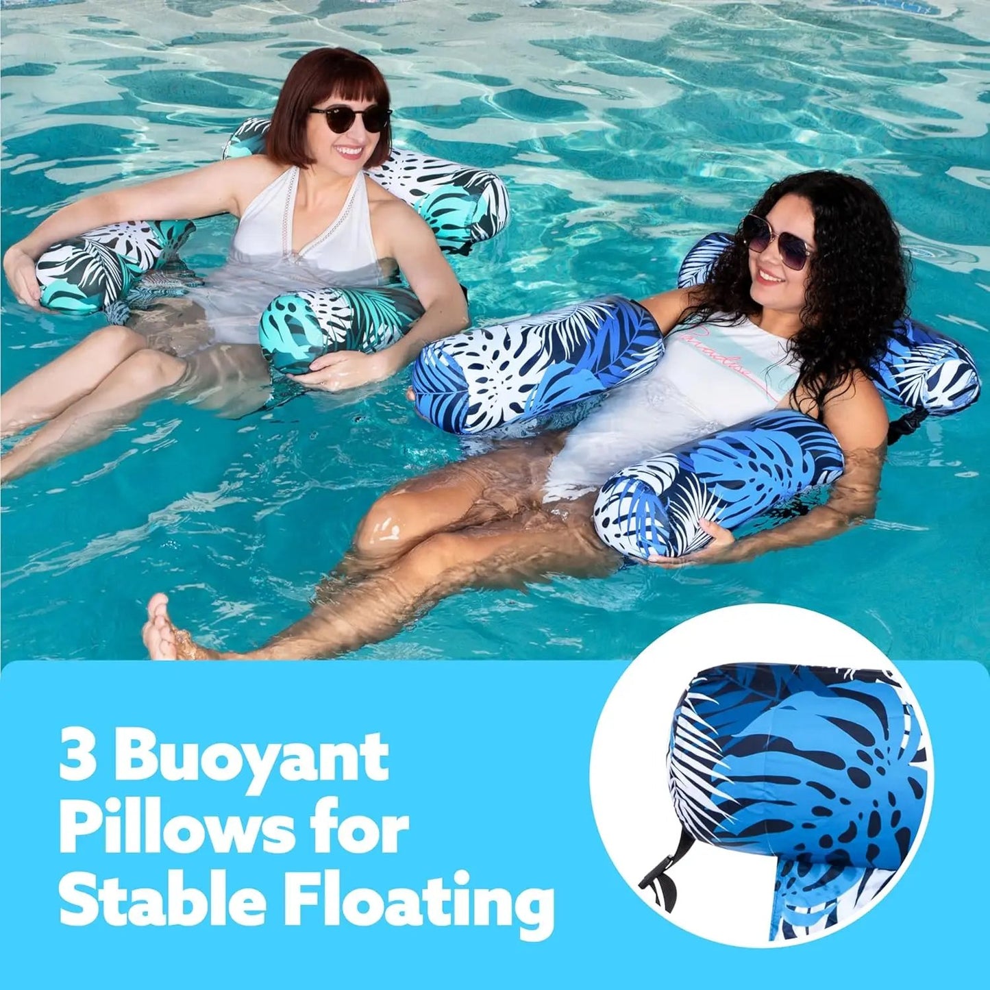 🔥Summer Hot Sale 🏆️ Inflatable Pool Floats Adult,Floating Lounge Chairs