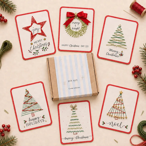 Christmas Thread Stitching Card DIY Kit