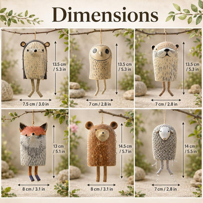 Handmade Whimsical Animal Wind Chime Ornaments
