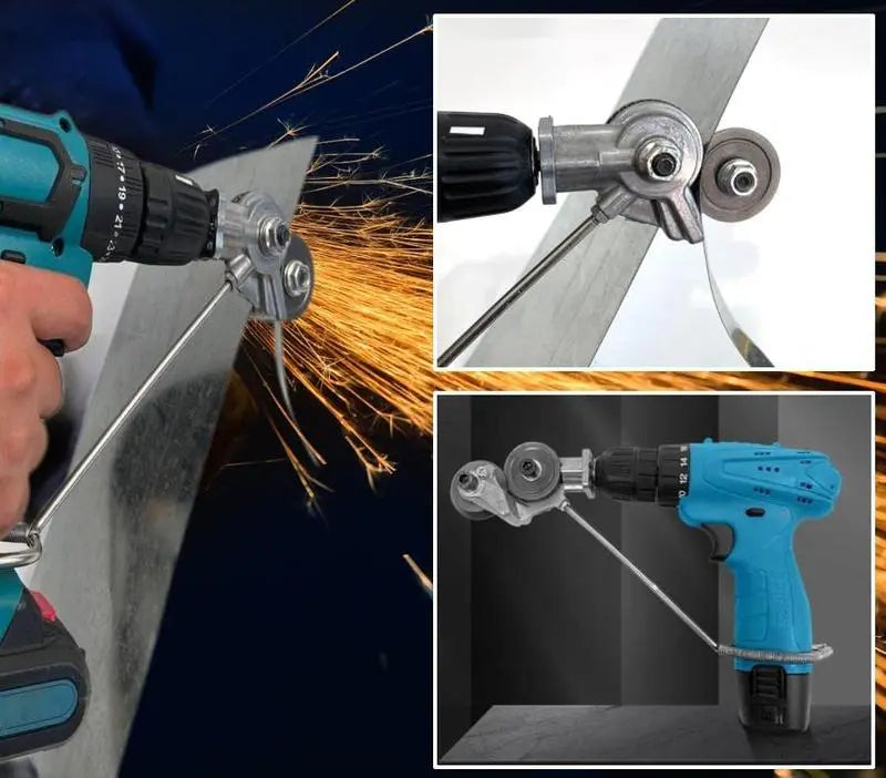 ⚙️Electric metal cutting drill bit attachment - for cutting thin iron, thin white board, thin steel plate and aluminum plate